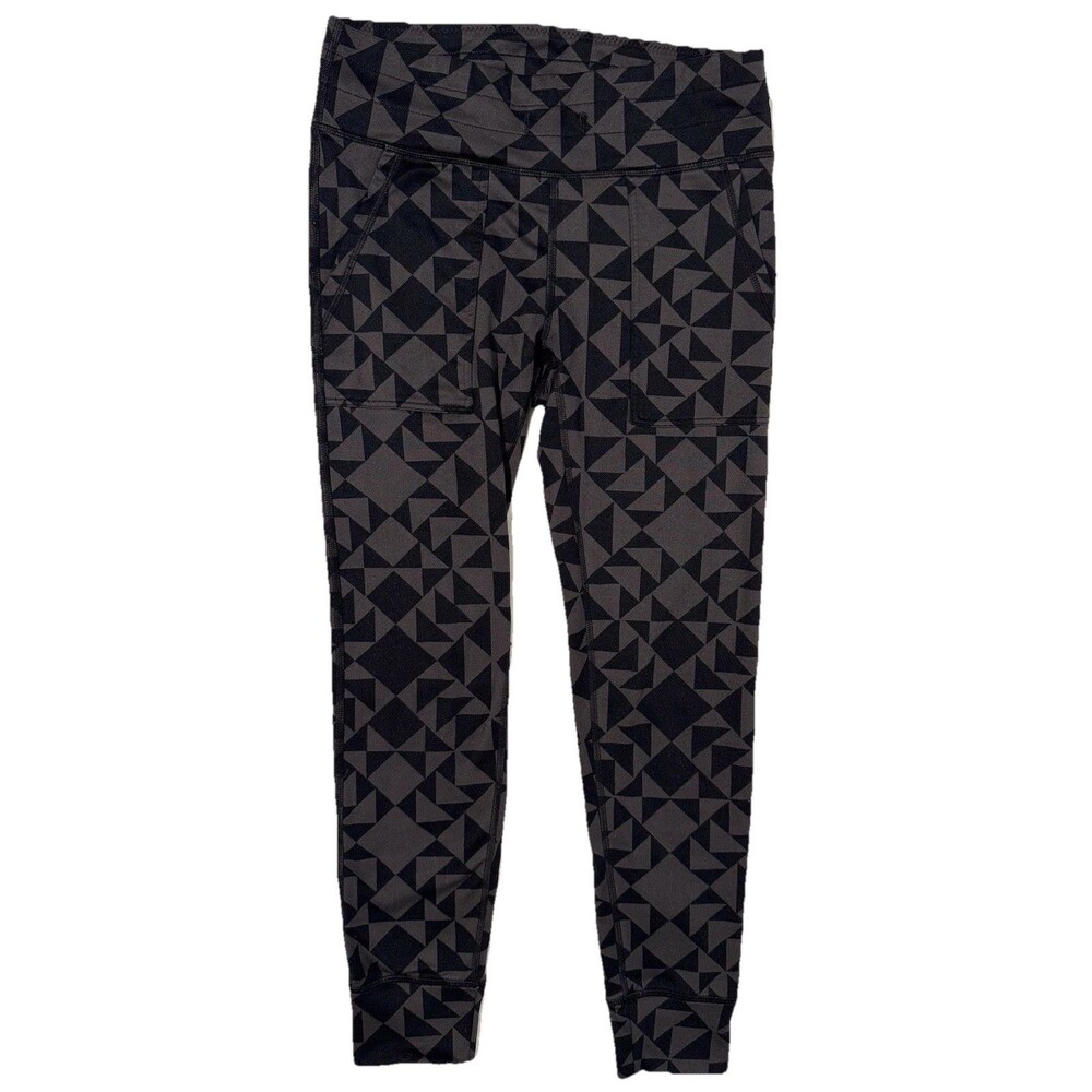 Aerie Woman’s Leggings Size M Gray Pattern Yoga Pants - Chill Play Move Pockets